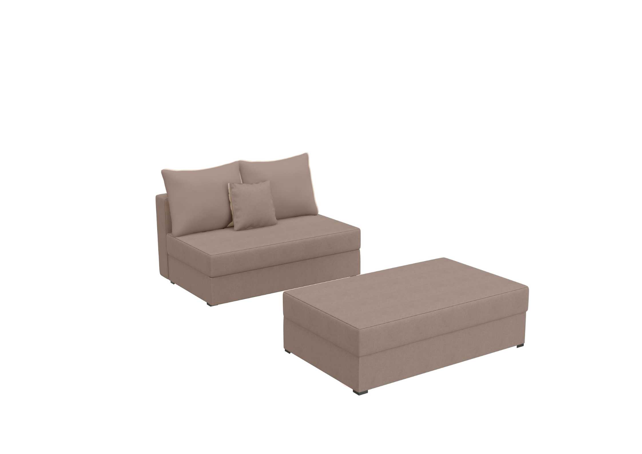 Mała brązowa sofa rozkładana